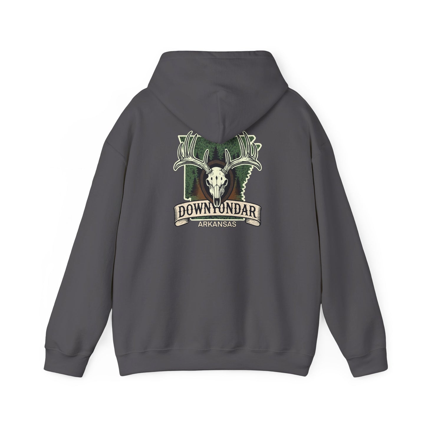 Deer Skull European Mount Arkansas Hunting Unisex Heavy Blend™ Hooded Sweatshirt