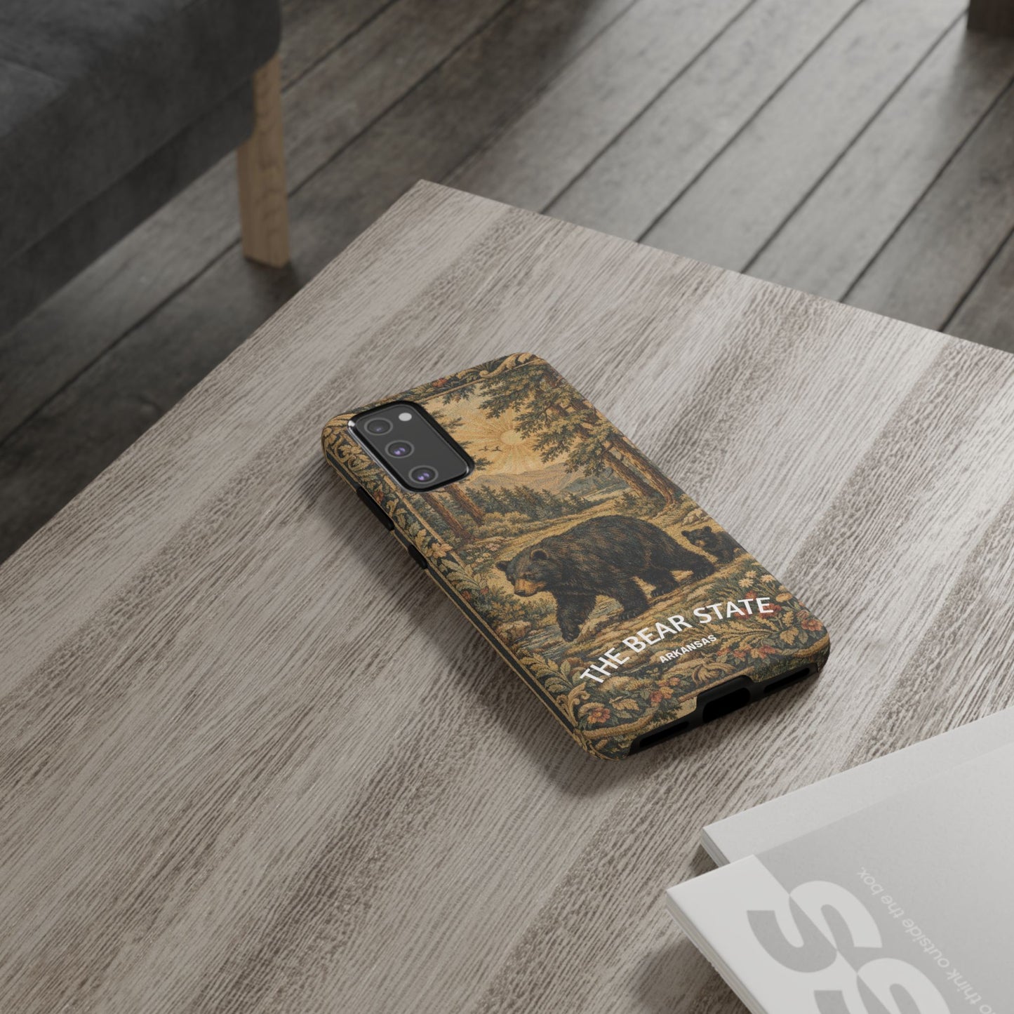 The Bear State Arkansas Vintage Forest Tough Phone Case for Samsung Galaxy Phones