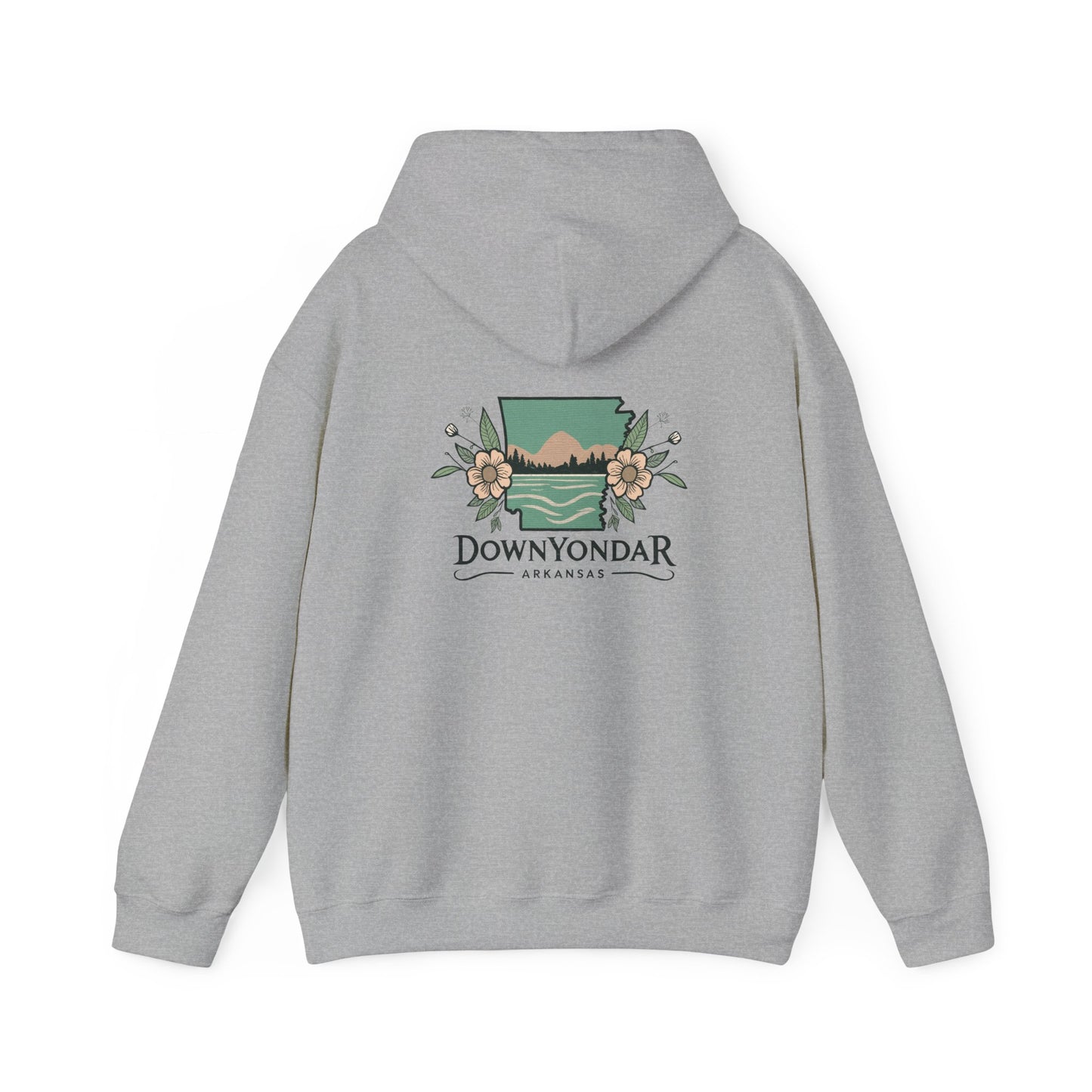 DownYondAR Arkansas Natural State Floral Unisex Heavy Blend™ Hooded Sweatshirt