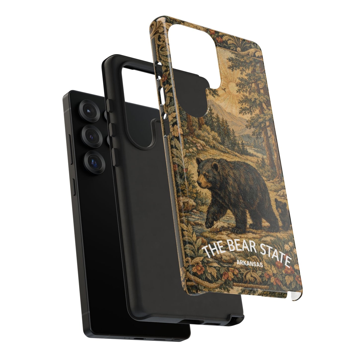 The Bear State Arkansas Vintage Forest Tough Phone Case for Samsung Galaxy Phones