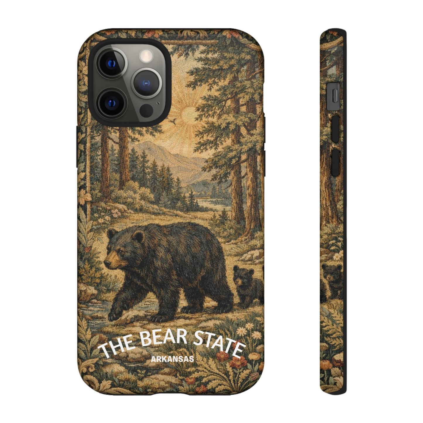 The Bear State Arkansas Vintage Forest Tough Phone Case for iPhone