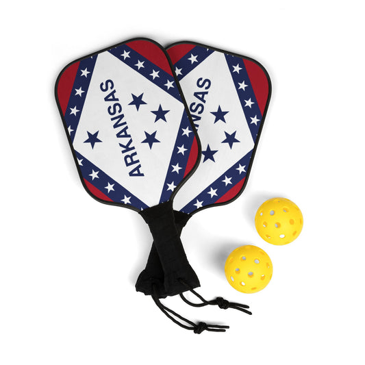 Arkansas State Flag Pickleball Kit