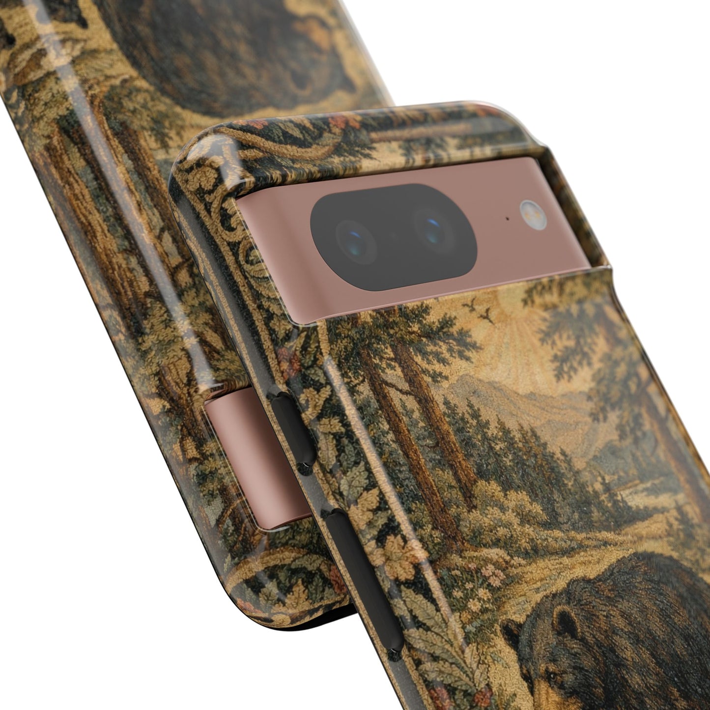 The Bear State Arkansas Vintage Forest Tough Phone Case for Google Pixel Phones