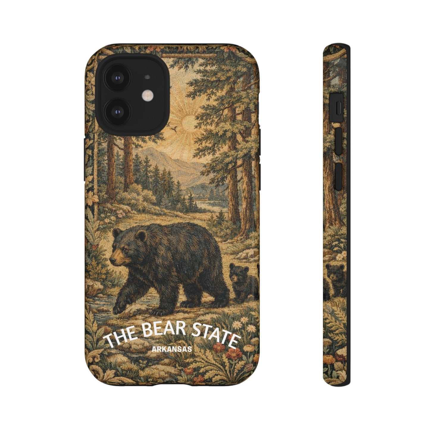 The Bear State Arkansas Vintage Forest Tough Phone Case for iPhone