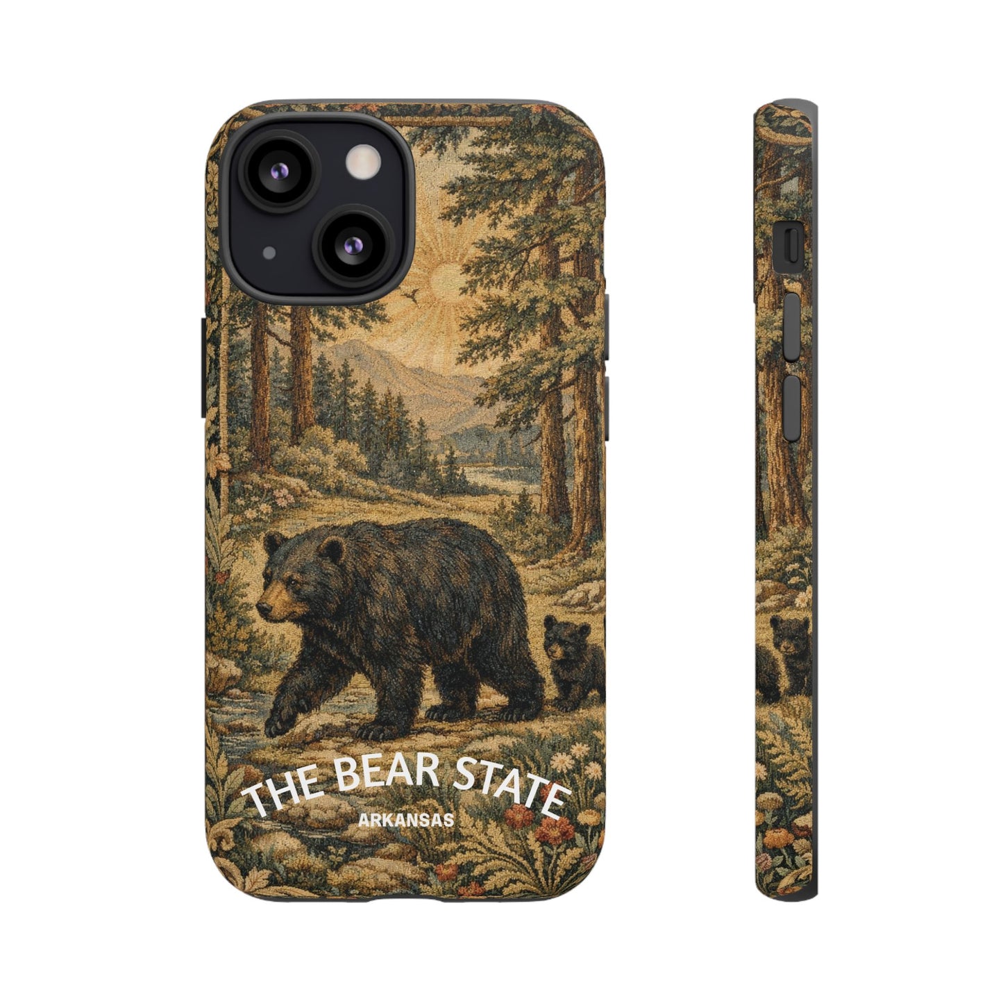 The Bear State Arkansas Vintage Forest Tough Phone Case for iPhone