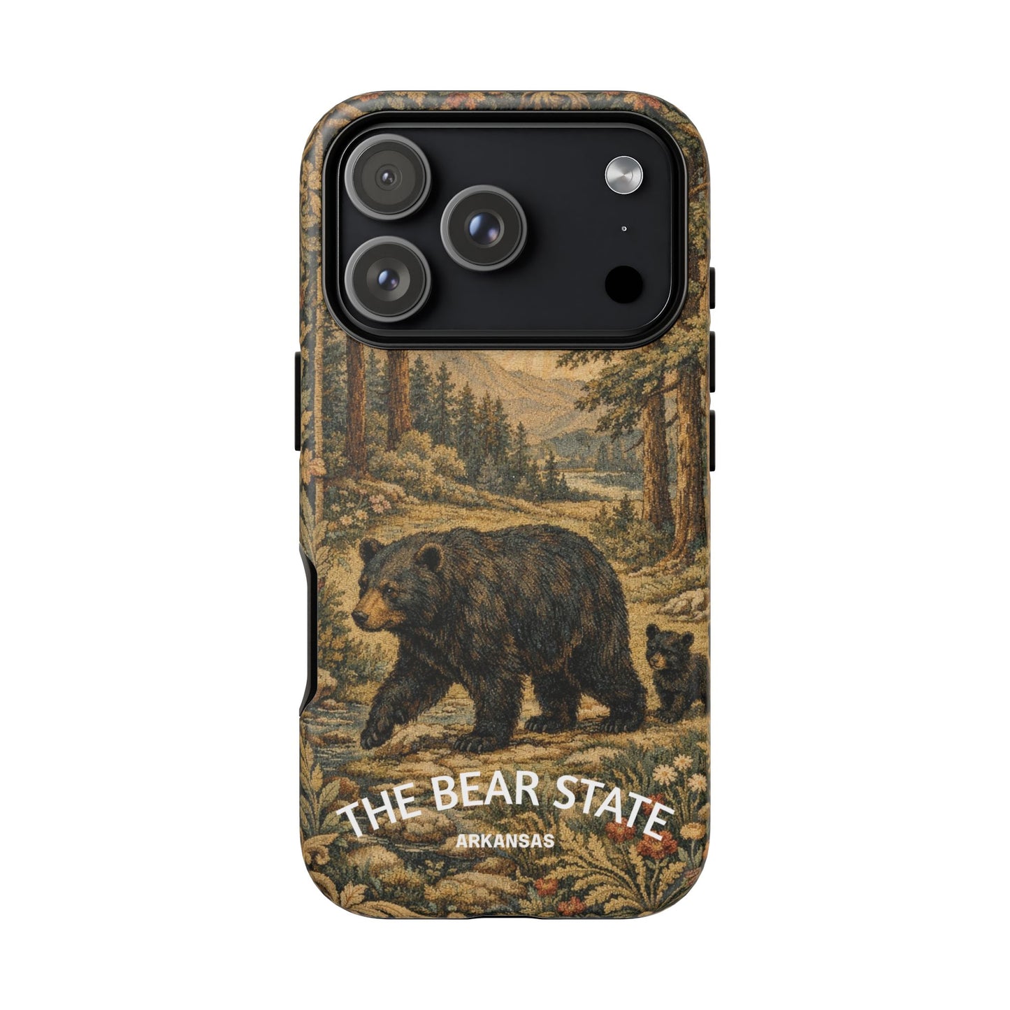 The Bear State Arkansas Vintage Forest Tough Phone Case for iPhone