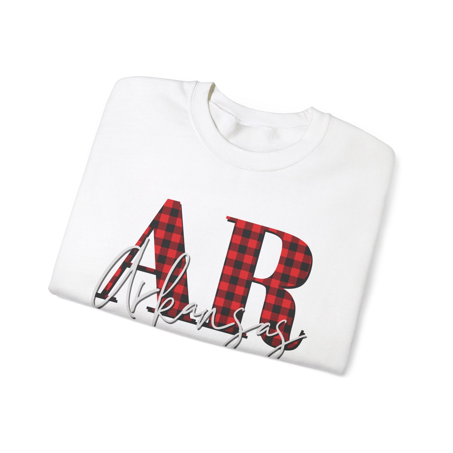 Buffalo Plaid Arkansas ChristmasUnisex Heavy Blend™ Crewneck Sweatshirt