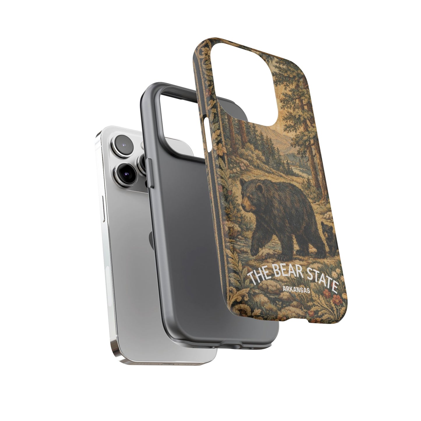 The Bear State Arkansas Vintage Forest Tough Phone Case for iPhone