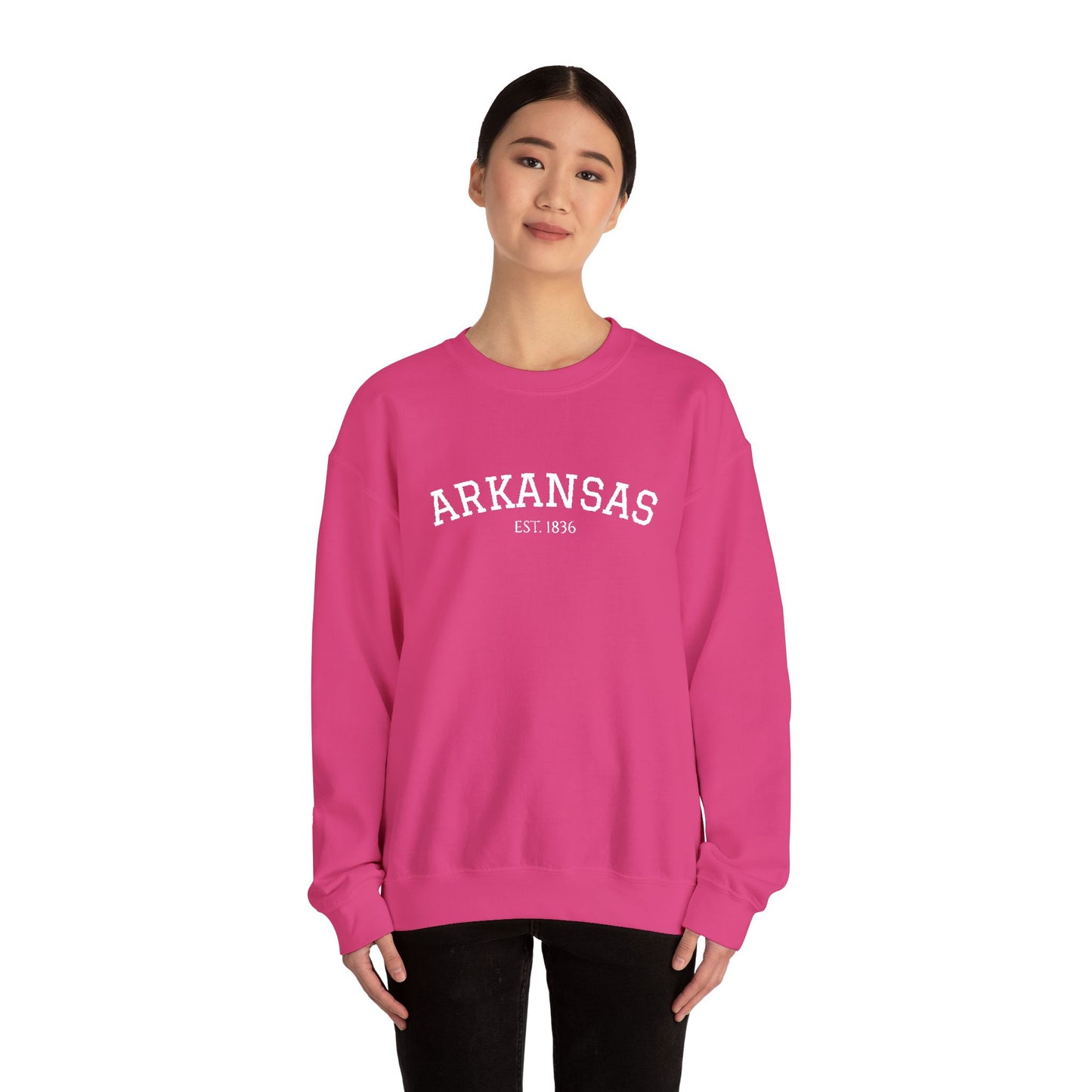 Arkansas Vintage Crewneck Sweatshirt — Classic State Pride Pullover