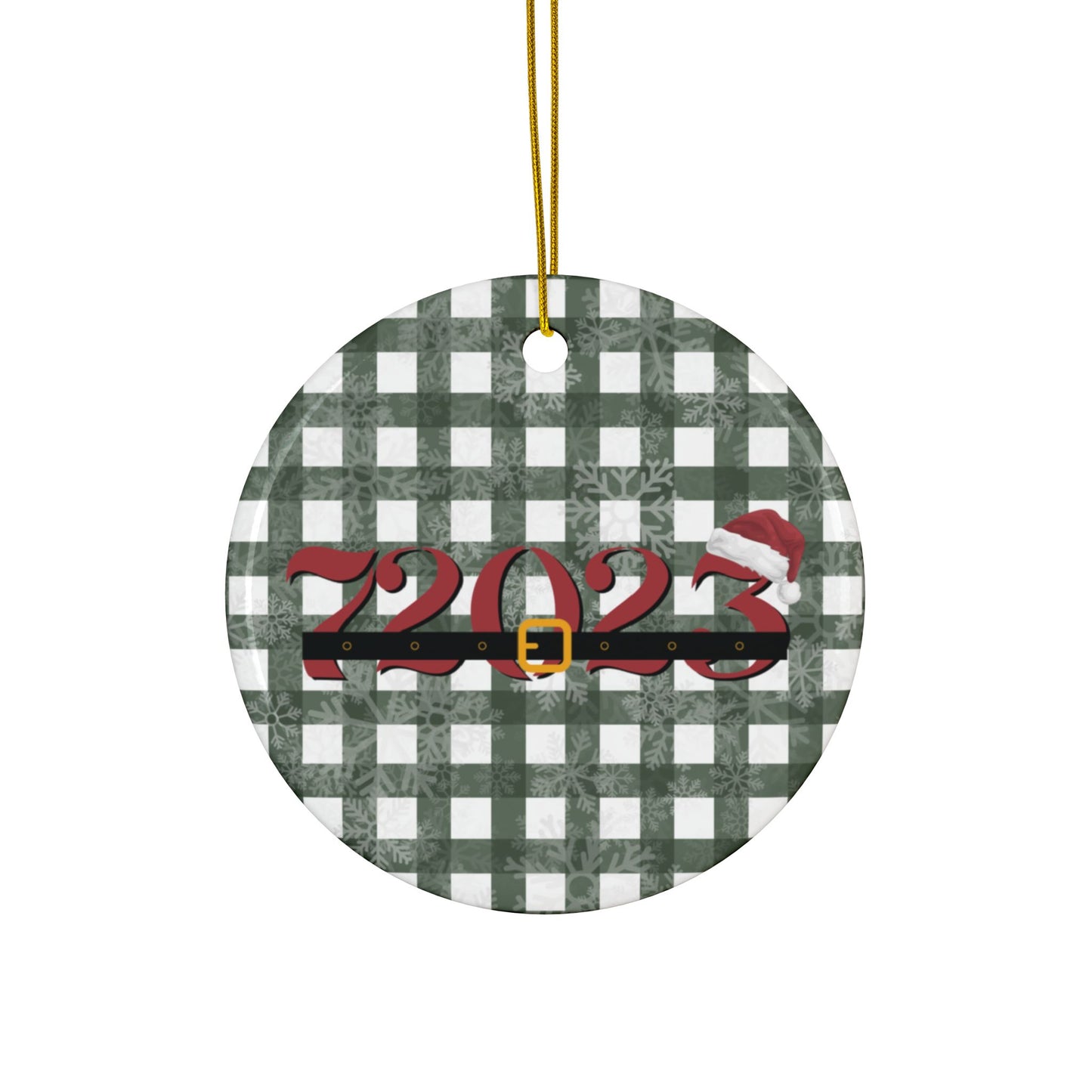 Cabot Arkansas 72023 Zip Code Santa Belt Ceramic Ornament