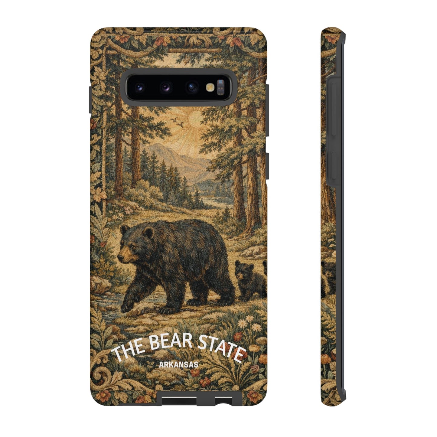 The Bear State Arkansas Vintage Forest Tough Phone Case for Samsung Galaxy Phones
