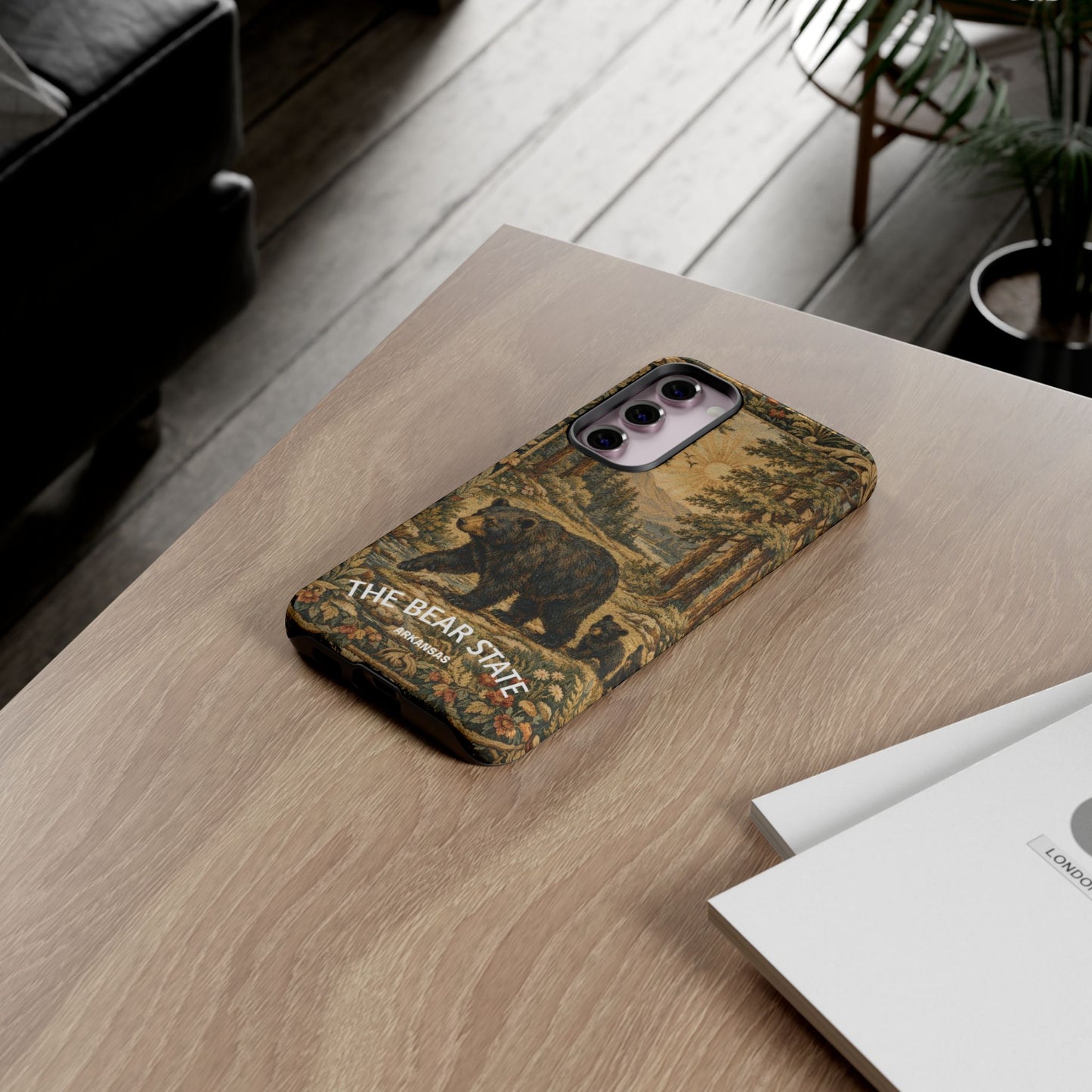 The Bear State Arkansas Vintage Forest Tough Phone Case for Samsung Galaxy Phones