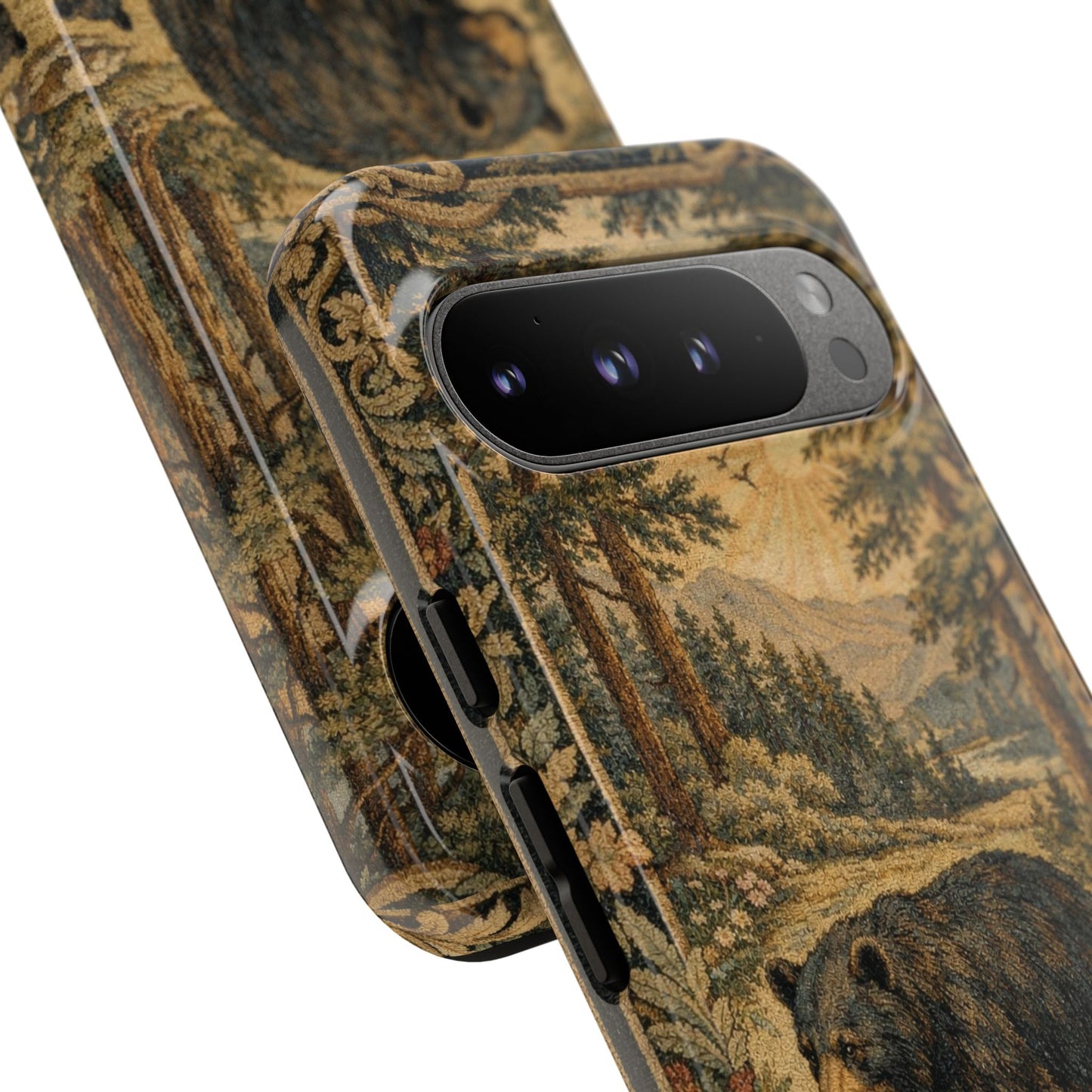The Bear State Arkansas Vintage Forest Tough Phone Case for Google Pixel Phones