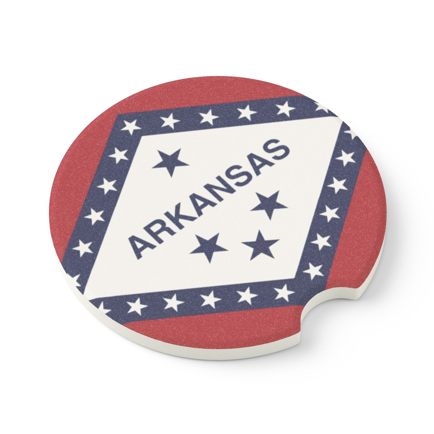 Arkansas State Flag Soapstone Car Coaster