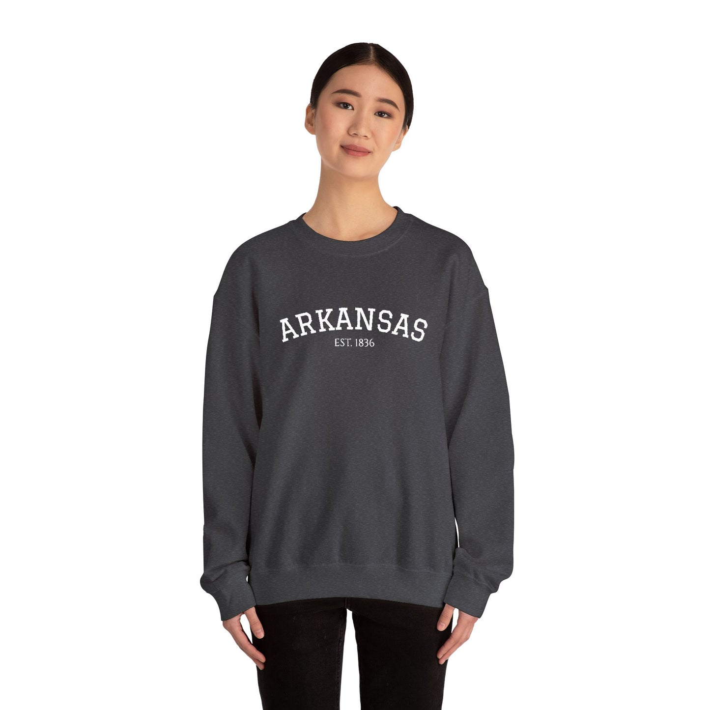 Arkansas Vintage Crewneck Sweatshirt — Classic State Pride Pullover