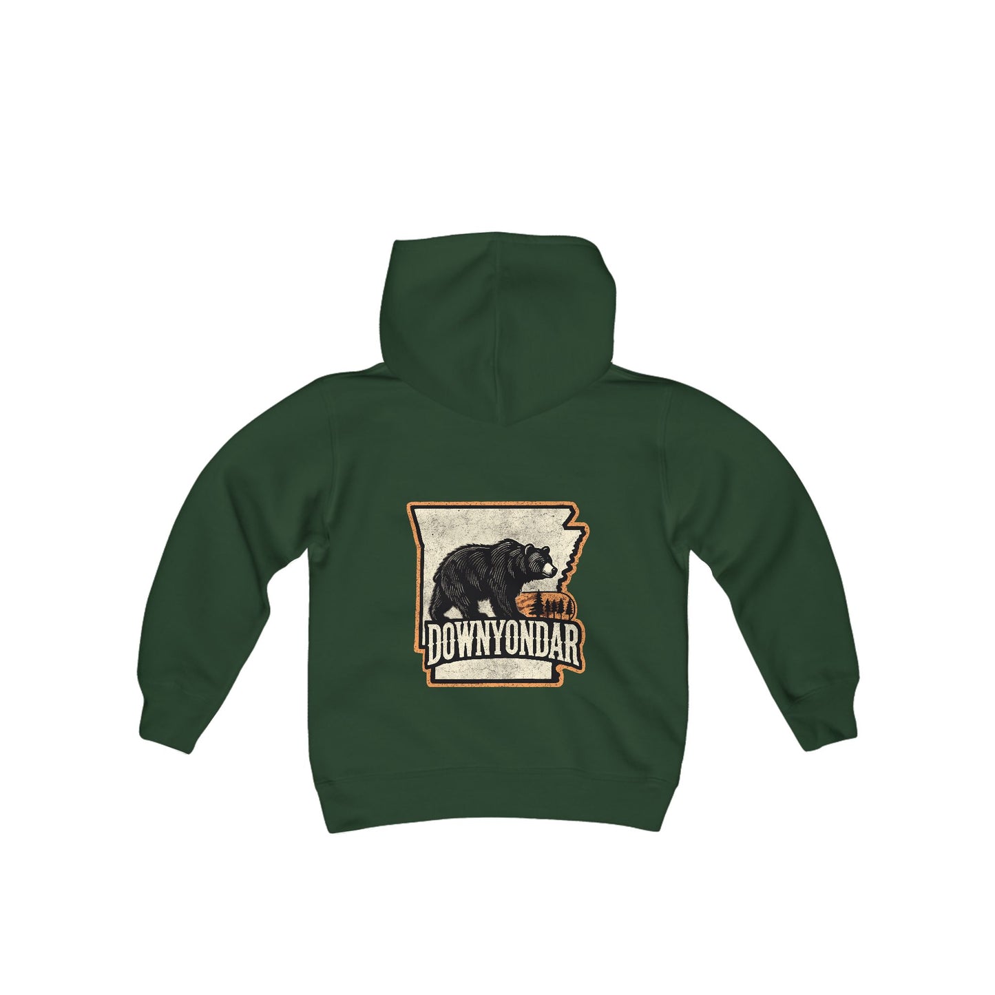 DownYondAR Black Bear Youth Heavy Blend Hooded Sweatshirt