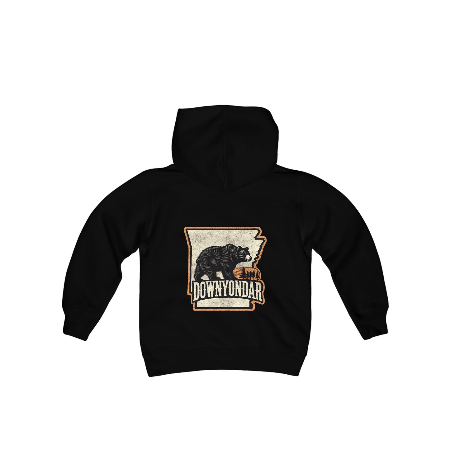 DownYondAR Black Bear Youth Heavy Blend Hooded Sweatshirt