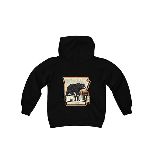 DownYondAR Black Bear Youth Heavy Blend Hooded Sweatshirt