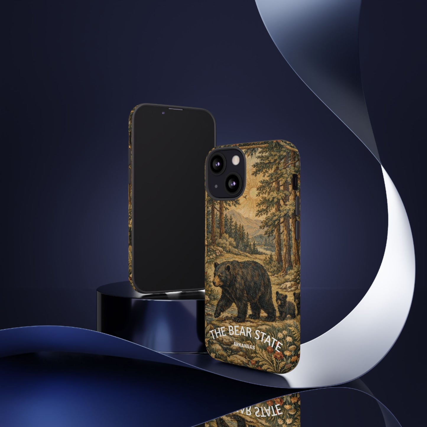 The Bear State Arkansas Vintage Forest Tough Phone Case for iPhone