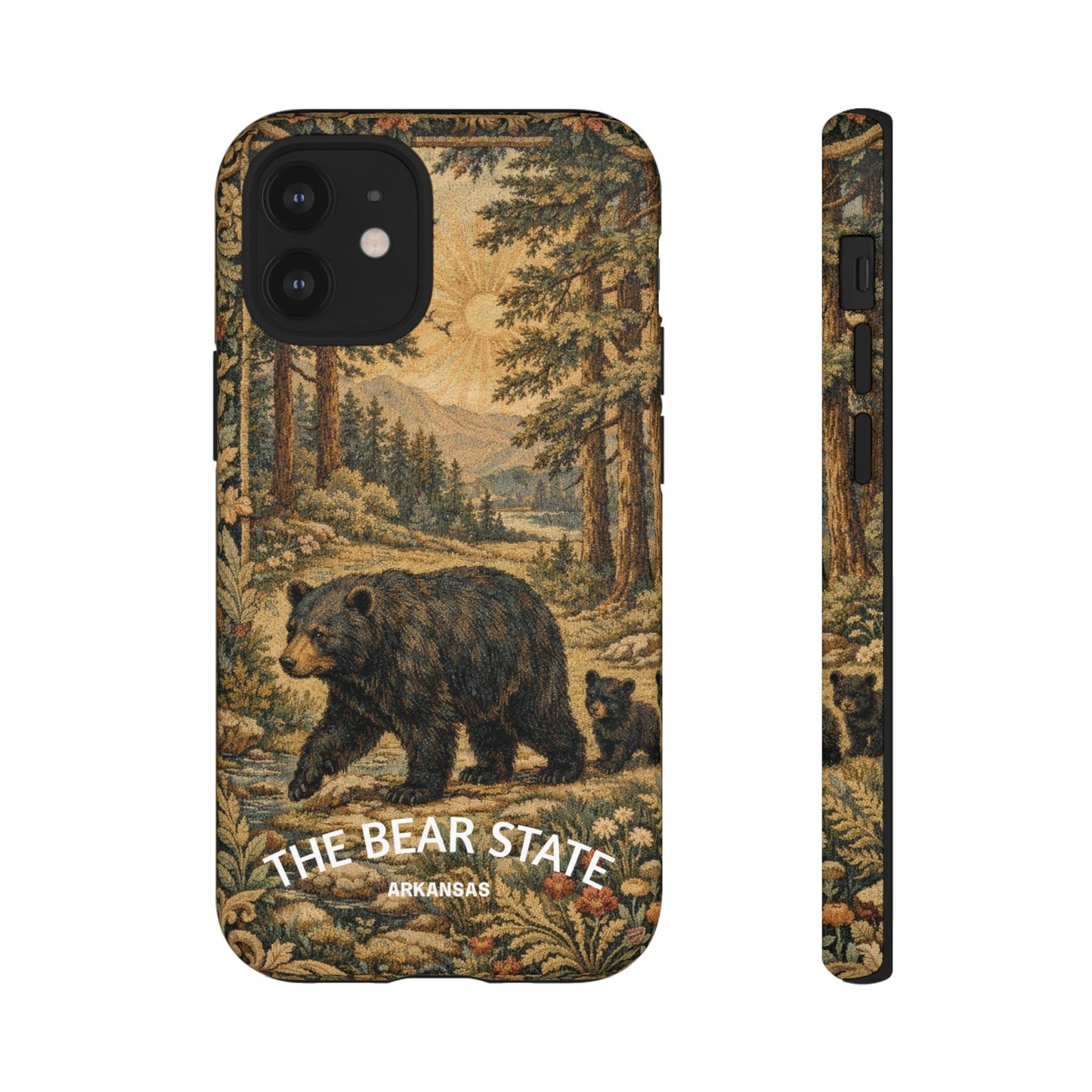 The Bear State Arkansas Vintage Forest Tough Phone Case for iPhone