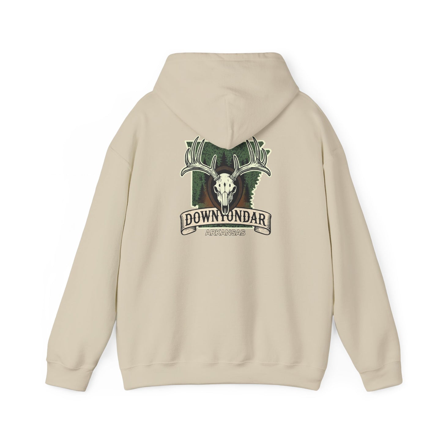 Deer Skull European Mount Arkansas Hunting Unisex Heavy Blend™ Hooded Sweatshirt