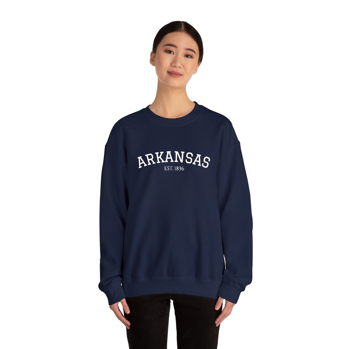 Arkansas Vintage Crewneck Sweatshirt — Classic State Pride Pullover