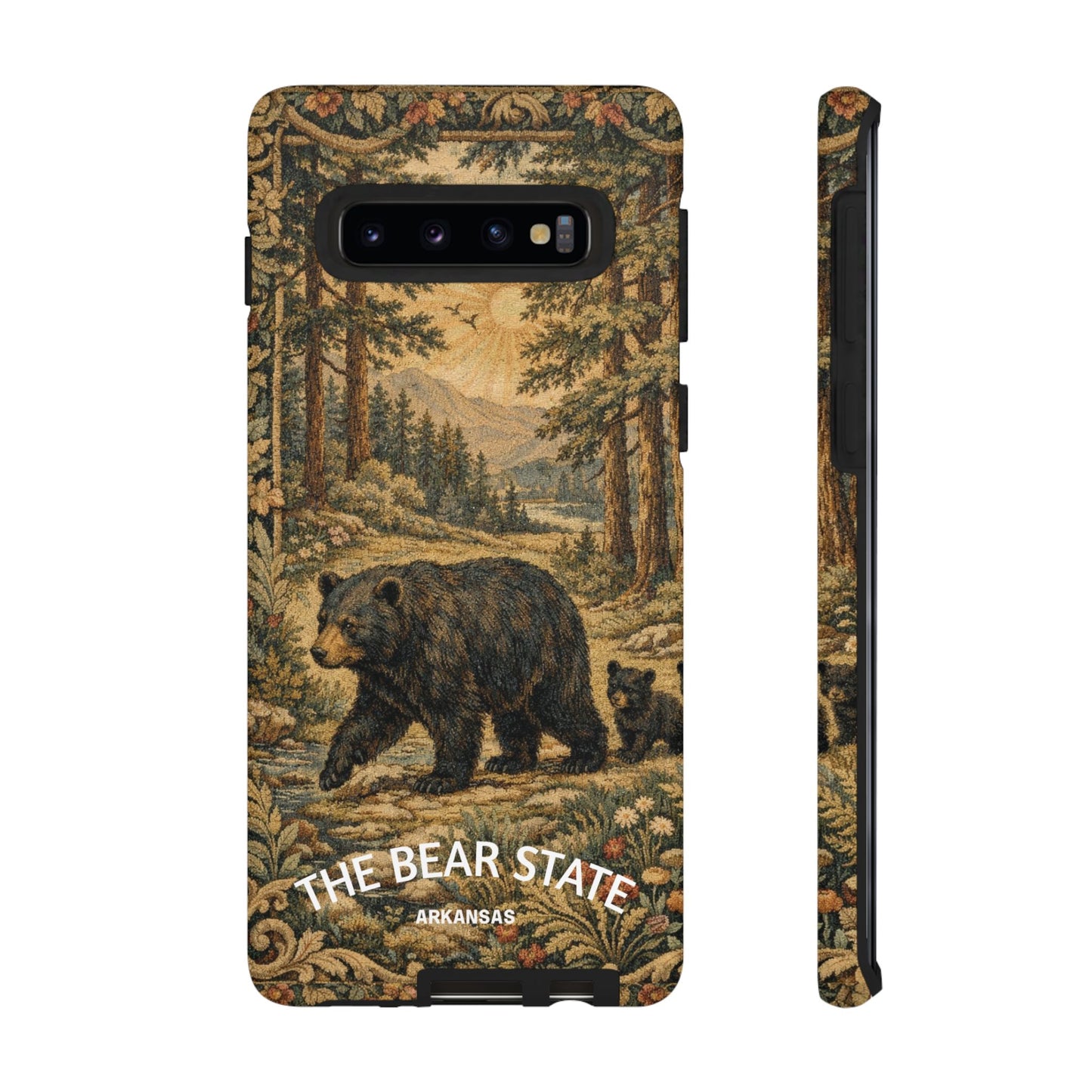 The Bear State Arkansas Vintage Forest Tough Phone Case for Samsung Galaxy Phones
