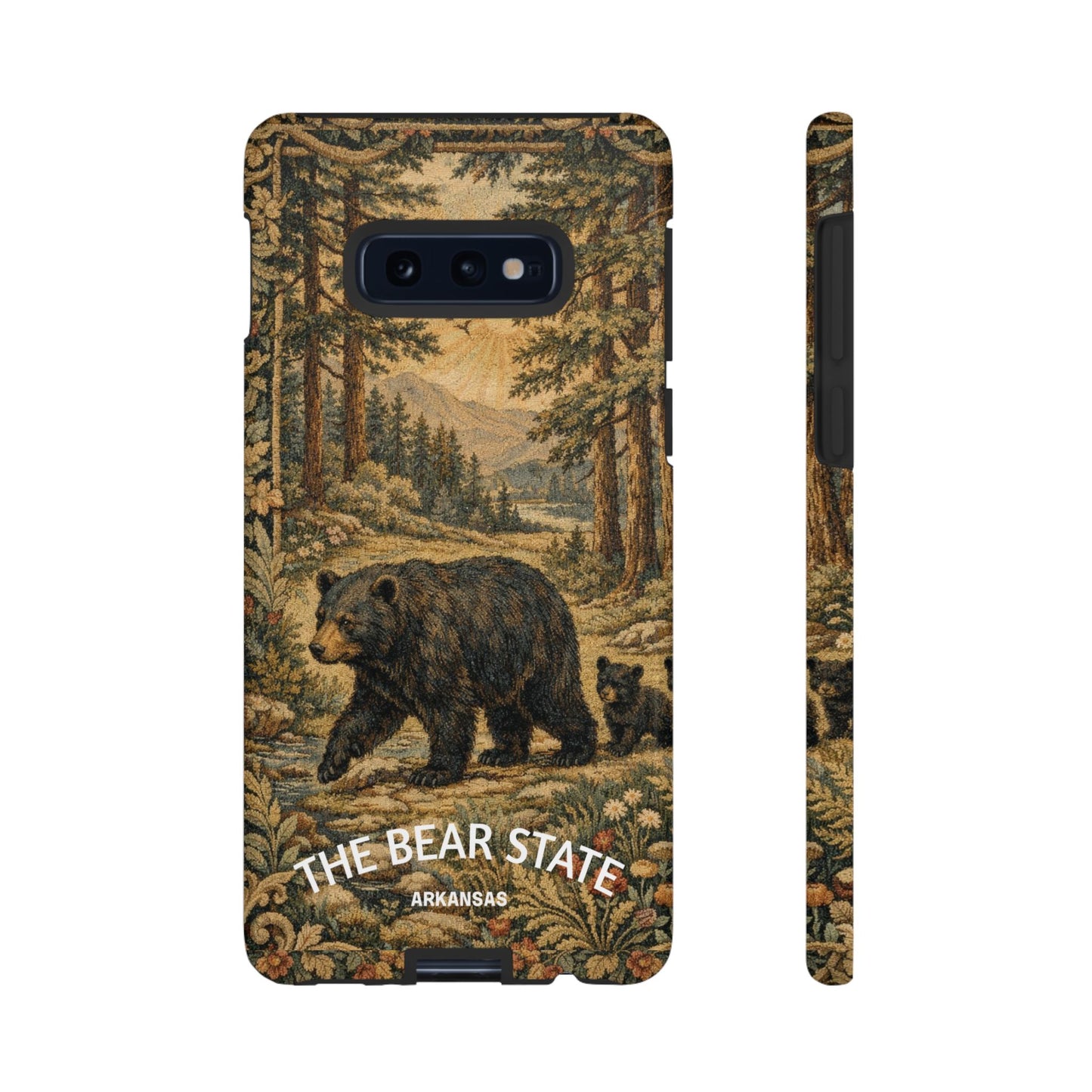 The Bear State Arkansas Vintage Forest Tough Phone Case for Samsung Galaxy Phones