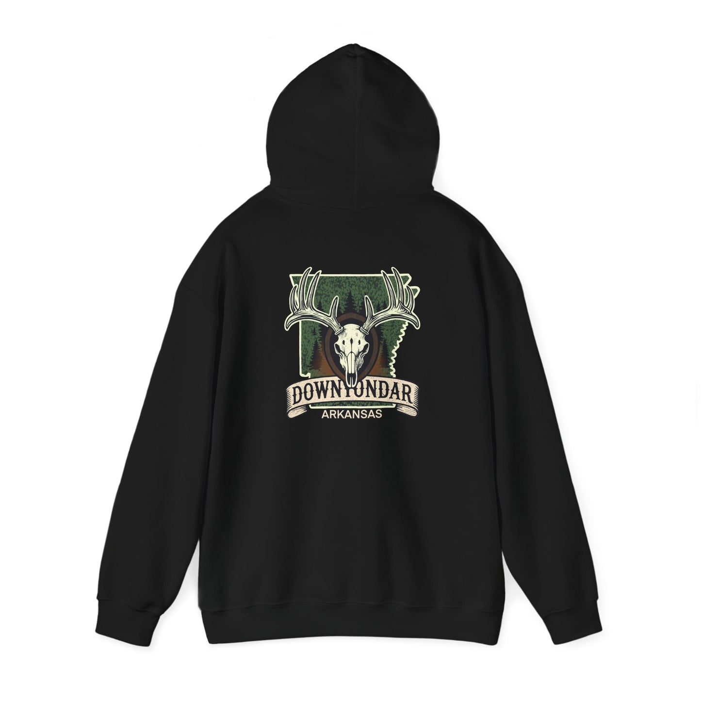 Deer Skull European Mount Arkansas Hunting Unisex Heavy Blend™ Hooded Sweatshirt