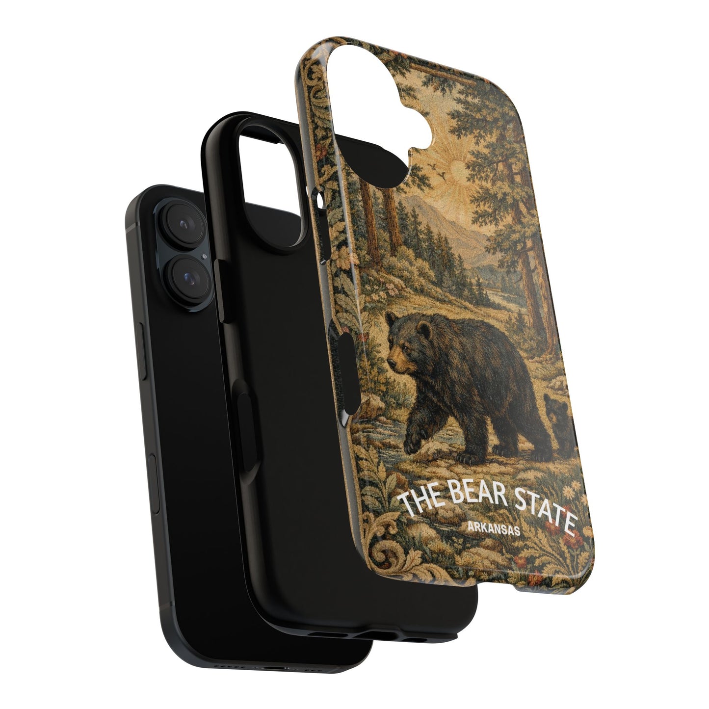 The Bear State Arkansas Vintage Forest Tough Phone Case for iPhone