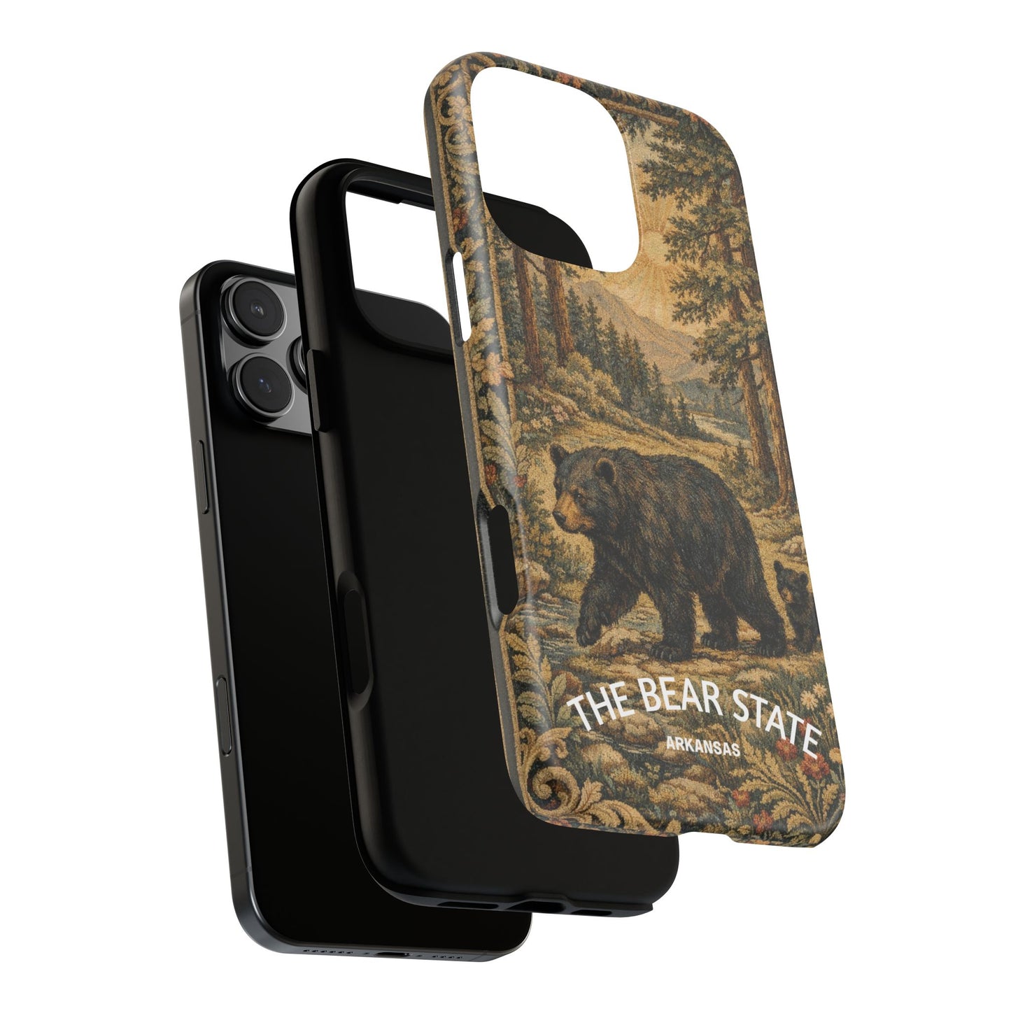 The Bear State Arkansas Vintage Forest Tough Phone Case for iPhone