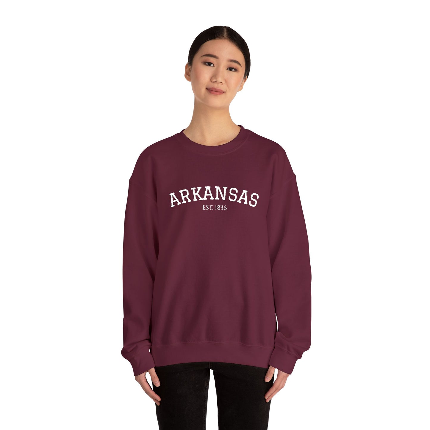 Arkansas Vintage Crewneck Sweatshirt — Classic State Pride Pullover