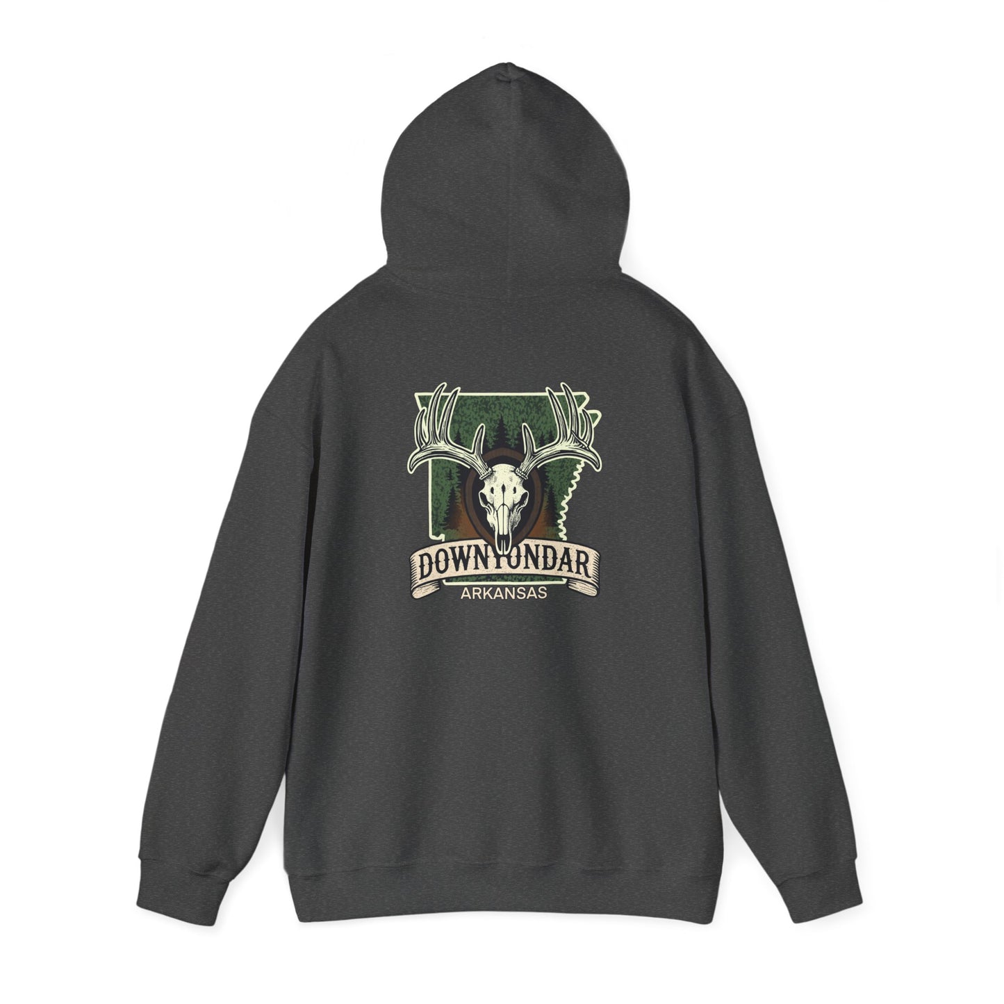 Deer Skull European Mount Arkansas Hunting Unisex Heavy Blend™ Hooded Sweatshirt