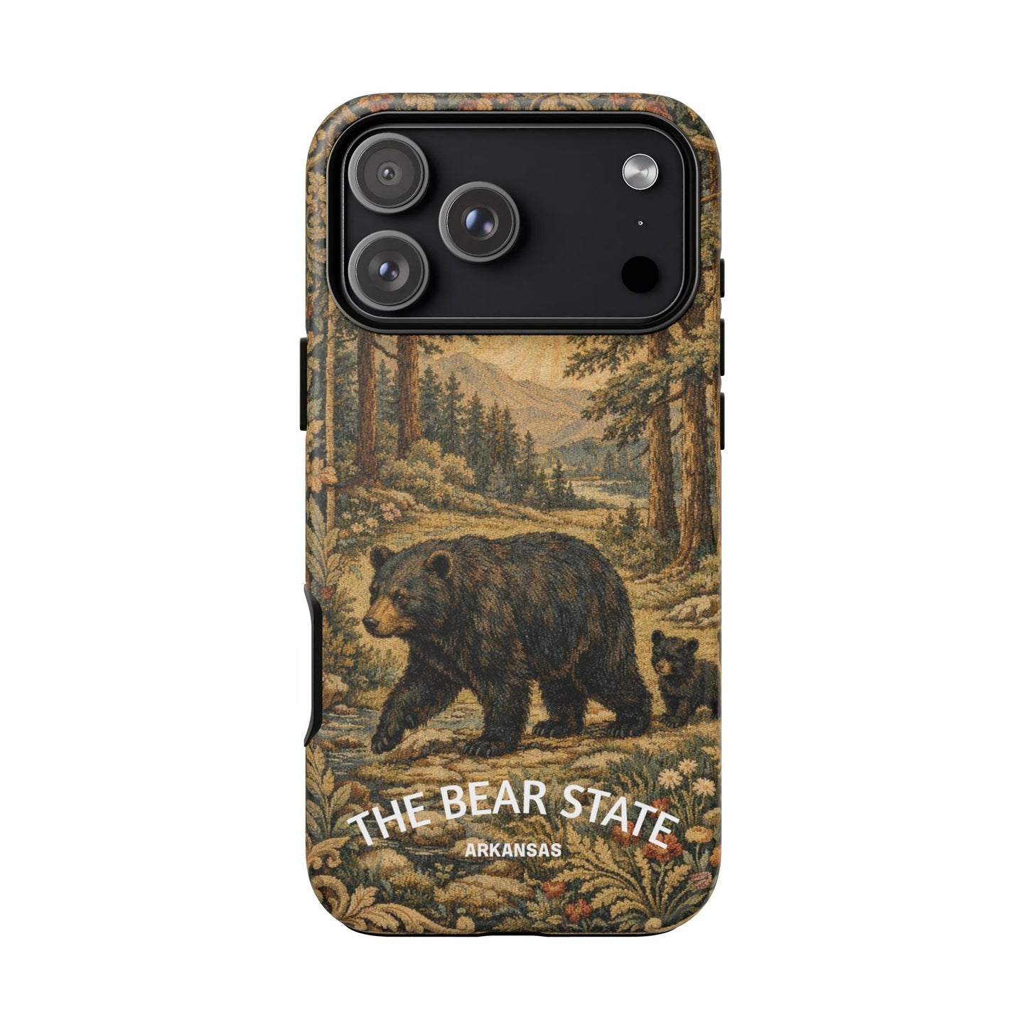 The Bear State Arkansas Vintage Forest Tough Phone Case for iPhone