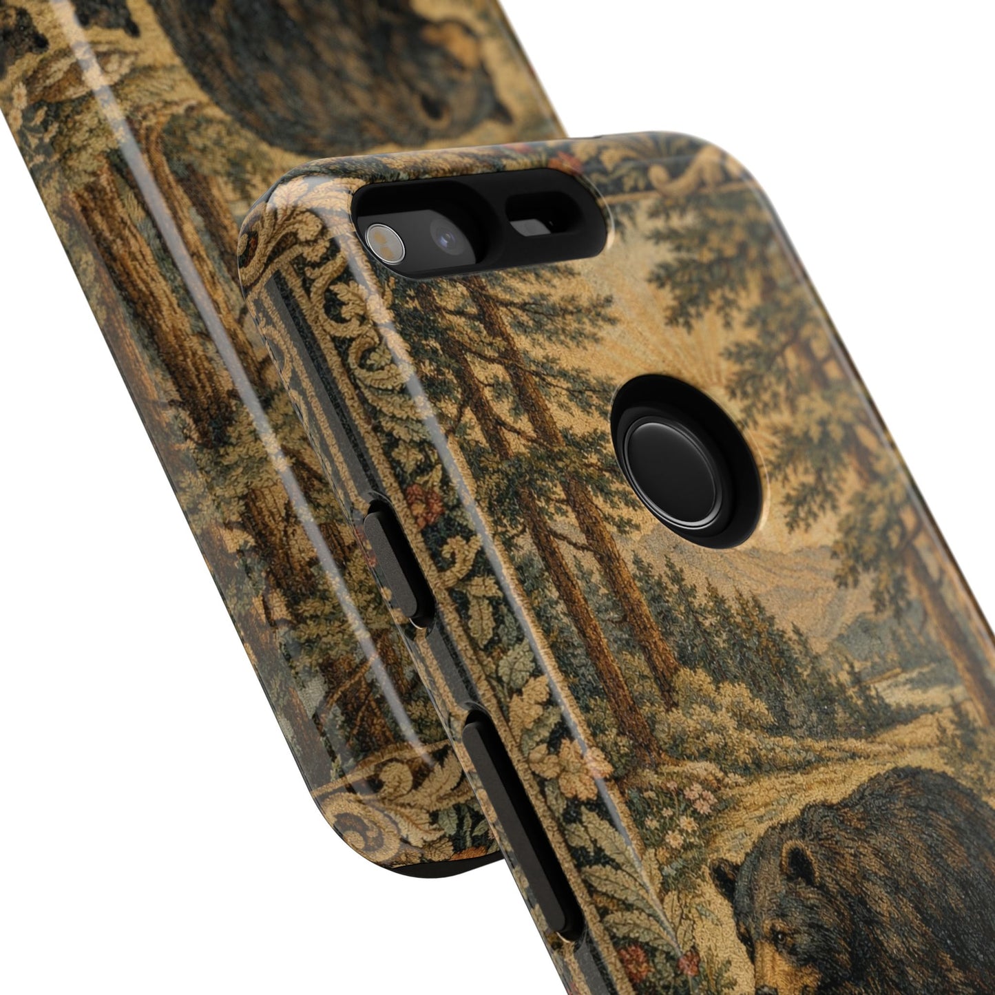 The Bear State Arkansas Vintage Forest Tough Phone Case for Google Pixel Phones