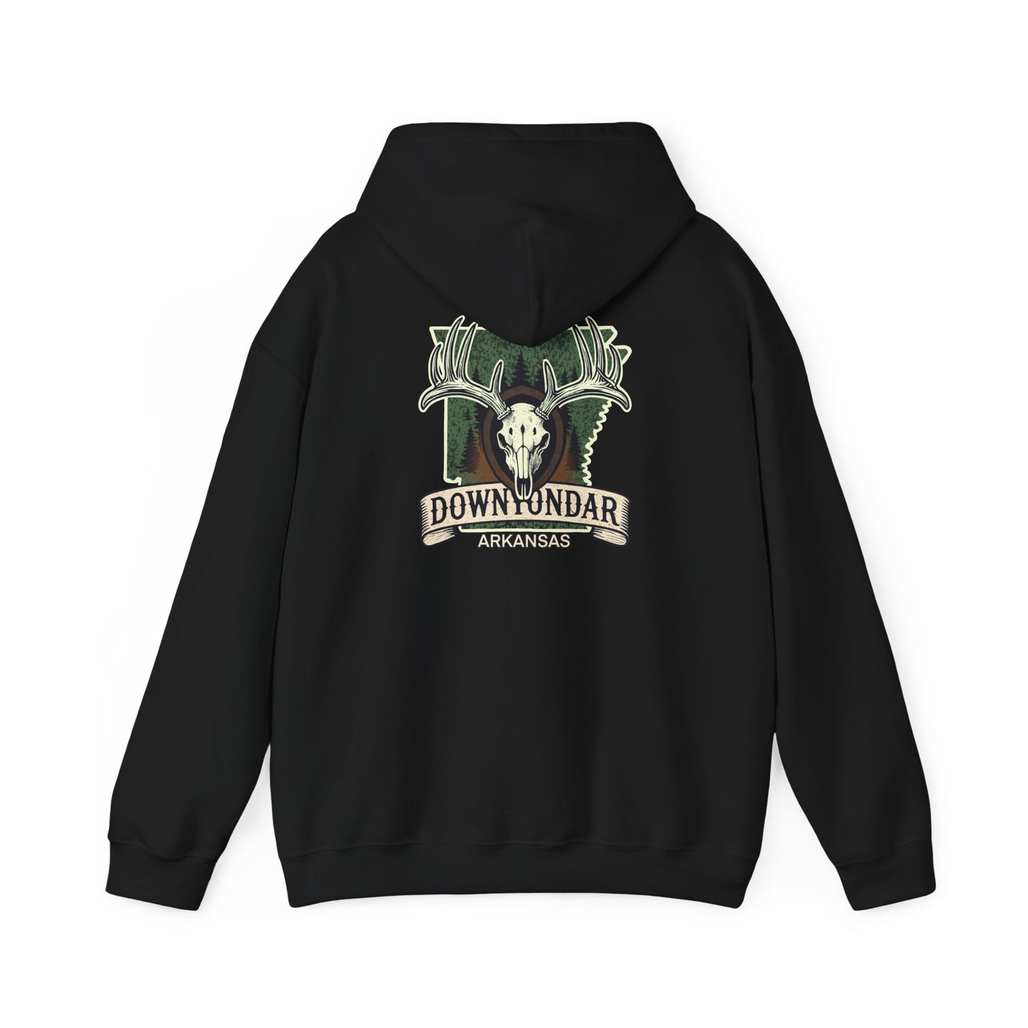 Deer Skull European Mount Arkansas Hunting Unisex Heavy Blend™ Hooded Sweatshirt