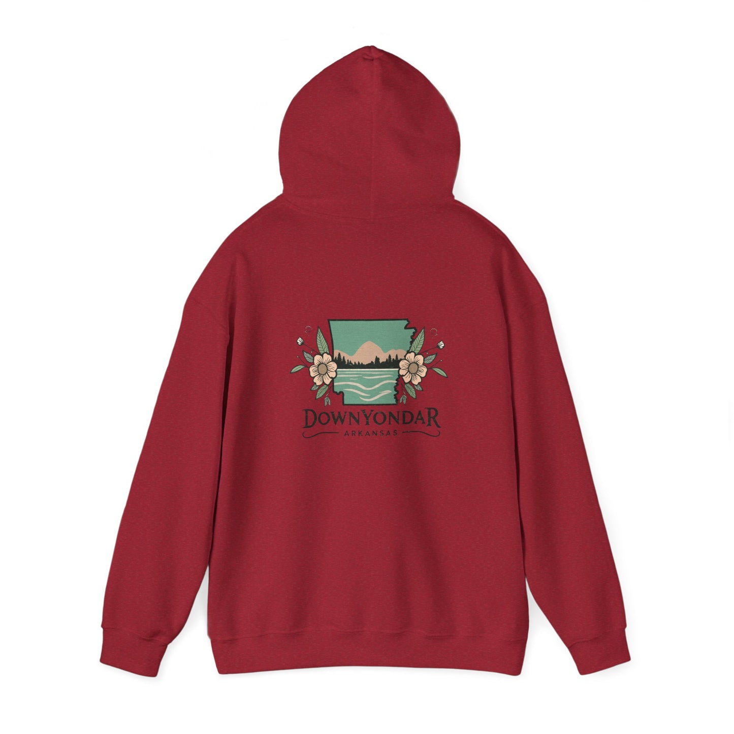 DownYondAR Arkansas Natural State Floral Unisex Heavy Blend™ Hooded Sweatshirt