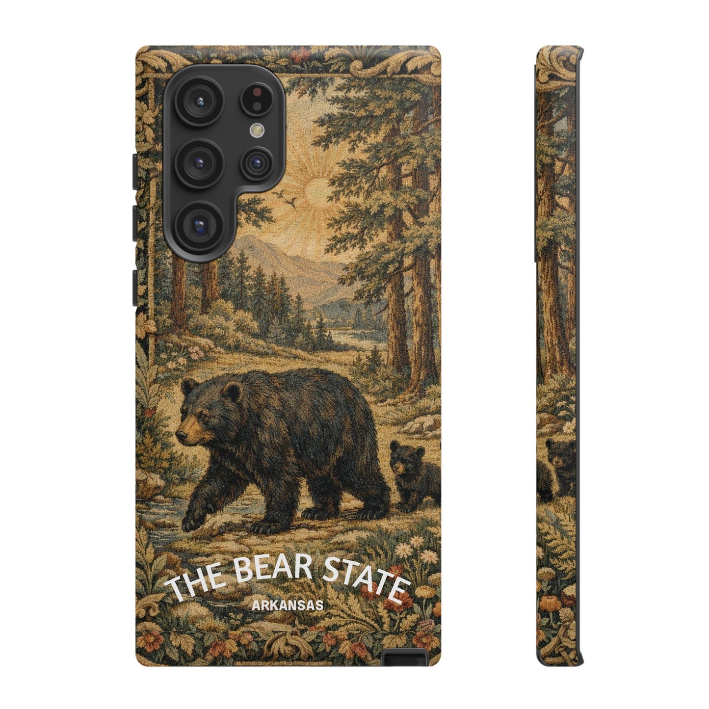 The Bear State Arkansas Vintage Forest Tough Phone Case for Samsung Galaxy Phones