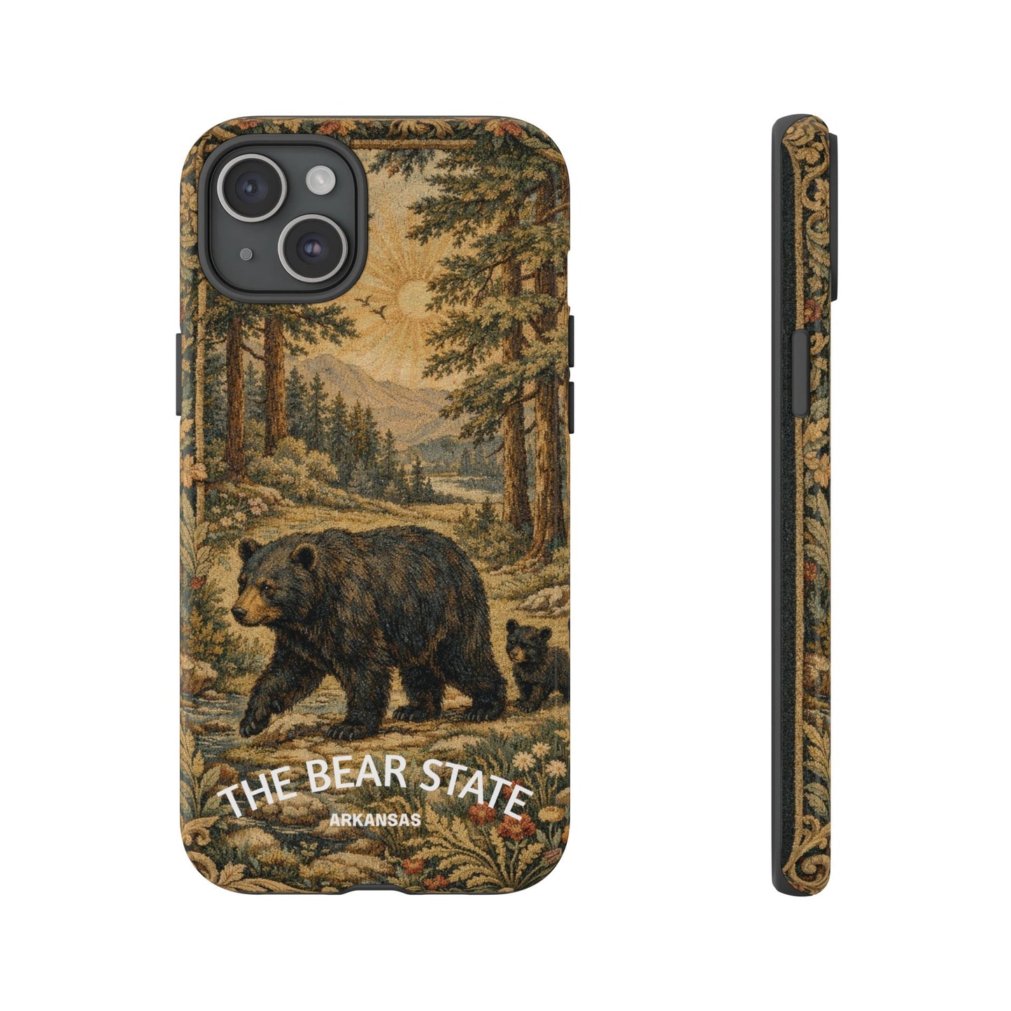 The Bear State Arkansas Vintage Forest Tough Phone Case for iPhone
