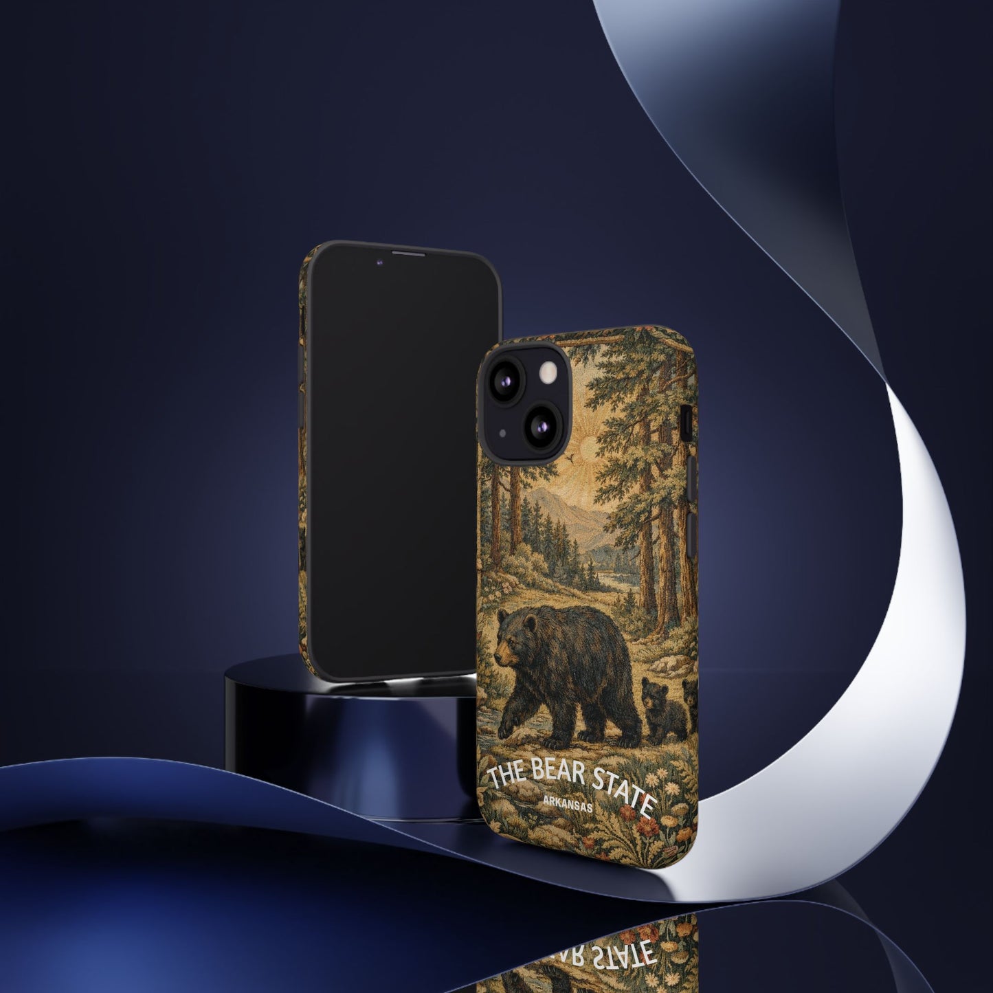 The Bear State Arkansas Vintage Forest Tough Phone Case for iPhone