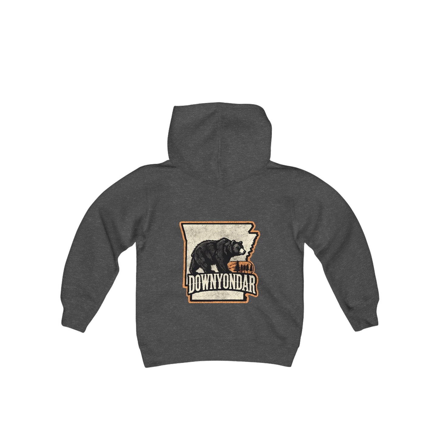 DownYondAR Black Bear Youth Heavy Blend Hooded Sweatshirt