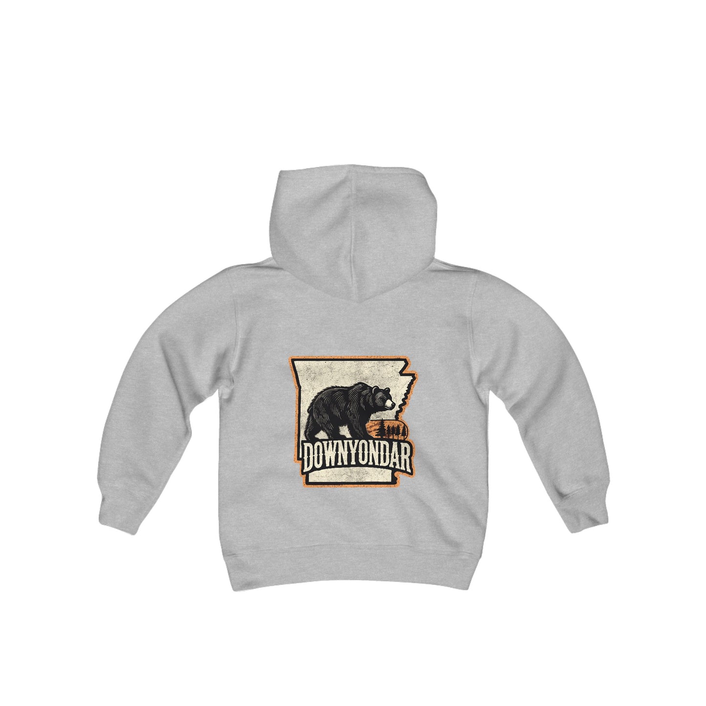 DownYondAR Black Bear Youth Heavy Blend Hooded Sweatshirt