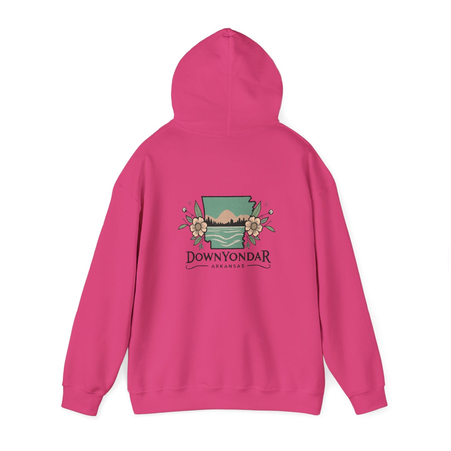 DownYondAR Arkansas Natural State Floral Unisex Heavy Blend™ Hooded Sweatshirt