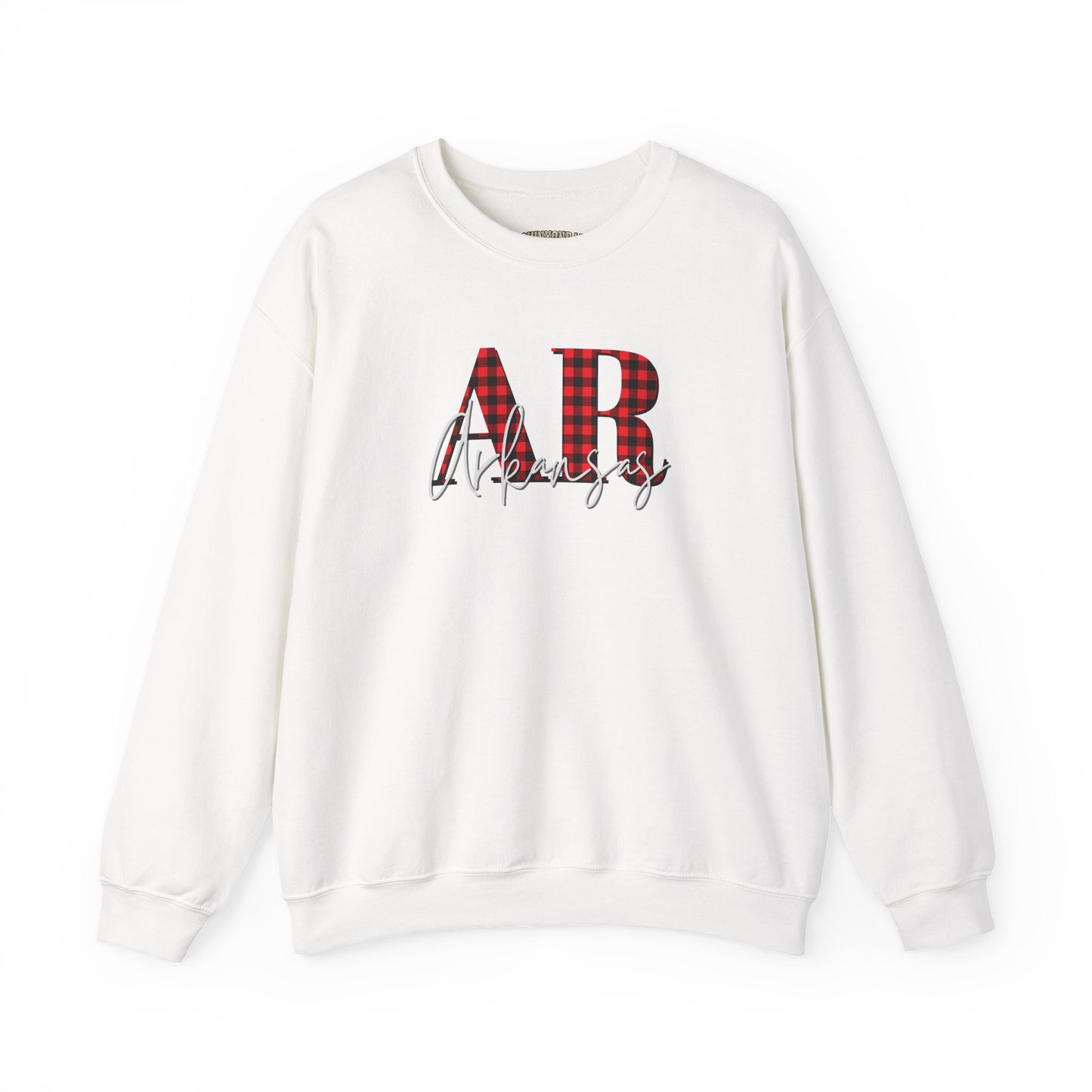 Buffalo Plaid AR Arkansas Crewneck Sweatshirt