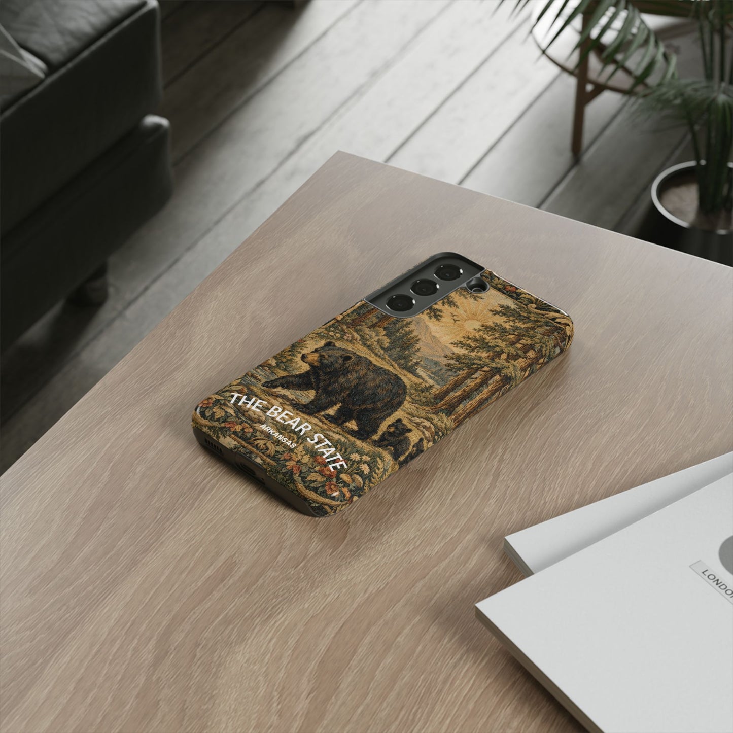 The Bear State Arkansas Vintage Forest Tough Phone Case for Samsung Galaxy Phones