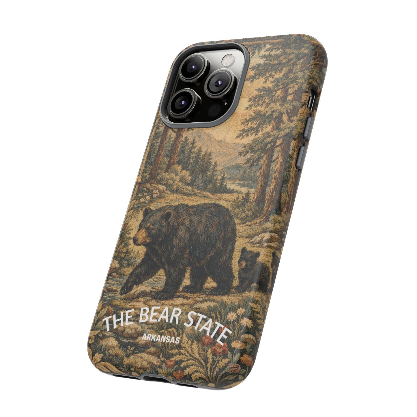 The Bear State Arkansas Vintage Forest Tough Phone Case for iPhone