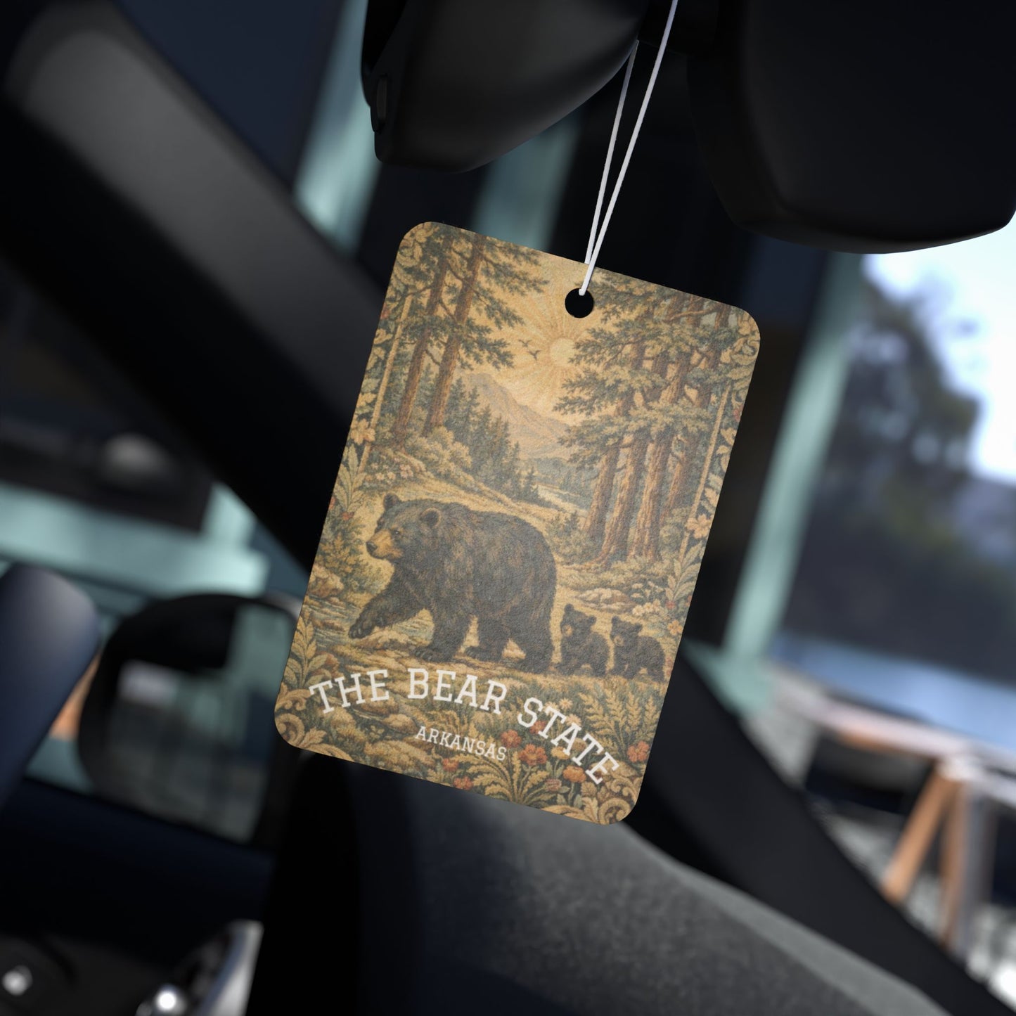 Car Air Freshener — 'The Bear State' Vintage Forest Scented Air Freshener