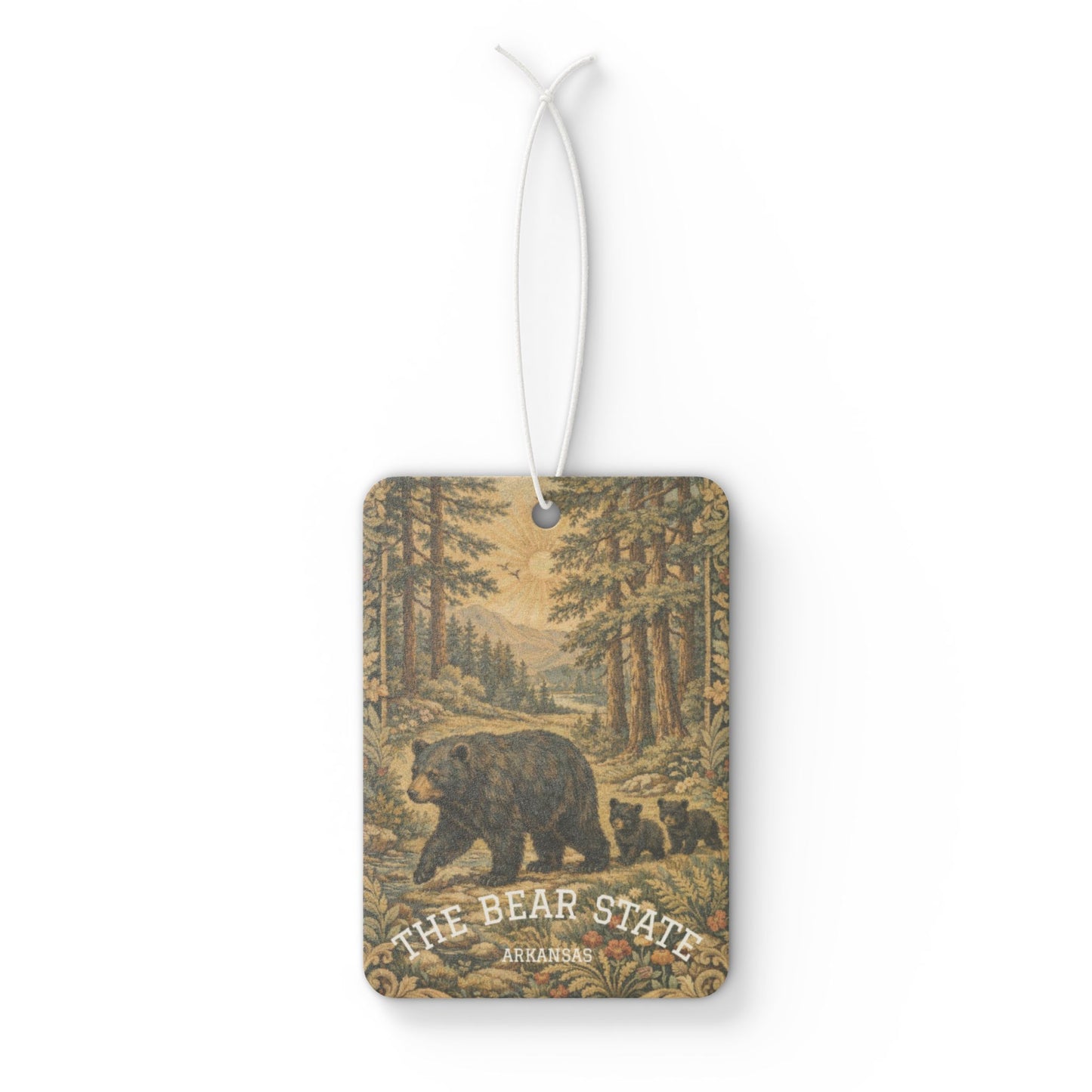 Car Air Freshener — 'The Bear State' Vintage Forest Scented Air Freshener
