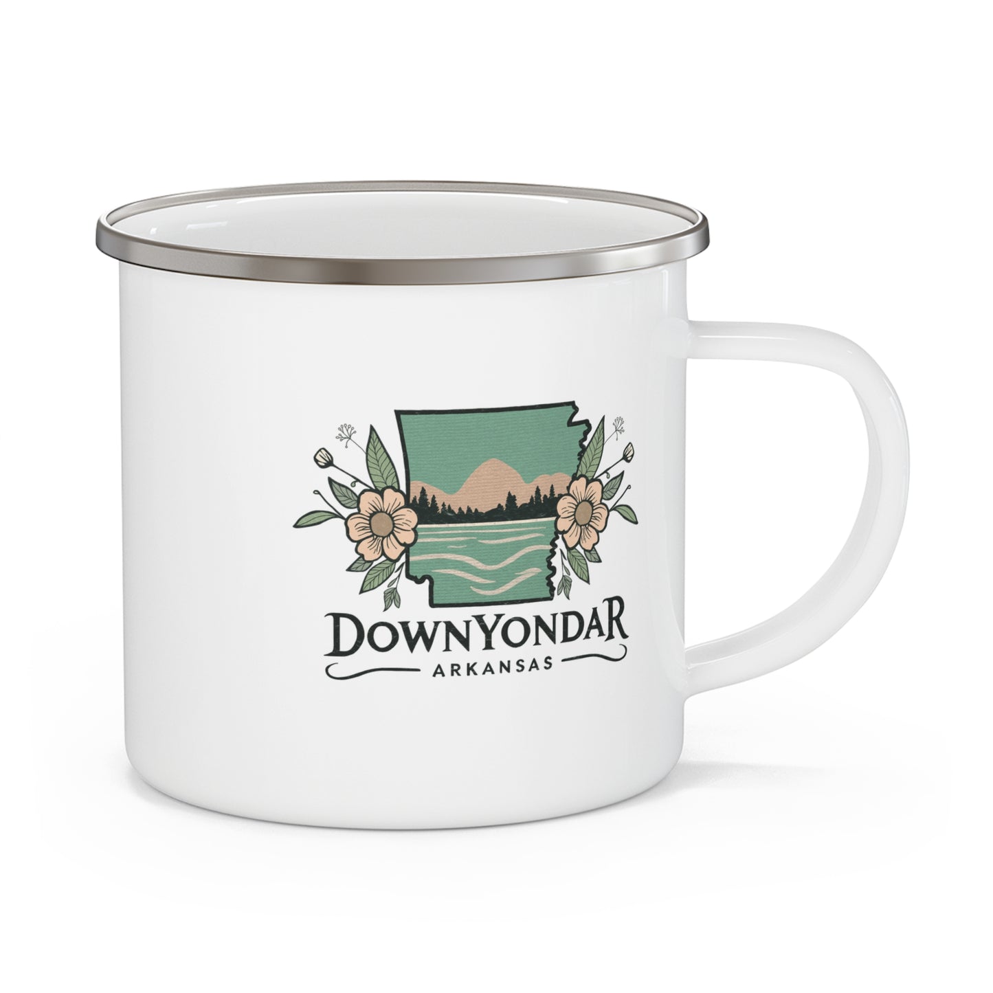 DownYondAR Arkansas Natural State Enamel Camping Mug