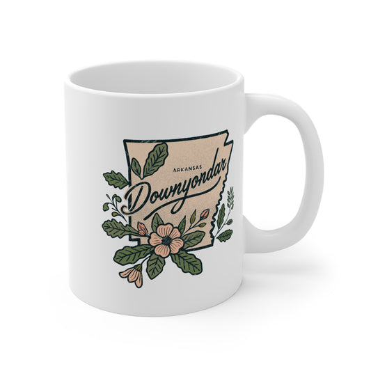 DownYondAR Floral Natural State Ceramic Mug 11oz